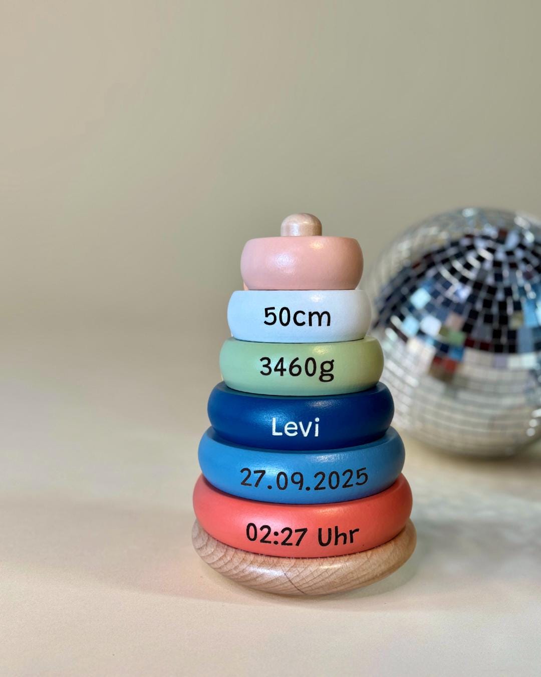 Personalized Wooden Stacking Tower, Wooden Stacking Tower, Wooden ...