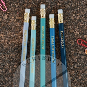 Zauberer Trainings Bleistift Set – Zauberhafte Bleistifte mit Folienstempel | Harry Potter inspiriert Geschenk | Magisches Schreibpapier (Harry Potter 2.)