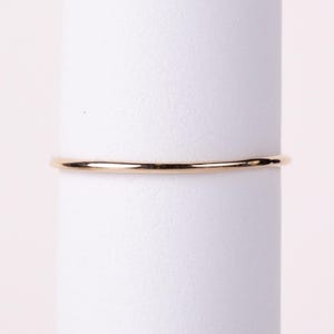 Minimalist 14k Solid Gold  Stacking Ring – Dainty Thin Band, Everyday Jewelry, Simple Wedding Ring, Handmade Gift for Her