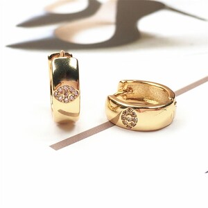 Mini Evil Eye Gold Hoop Earrings