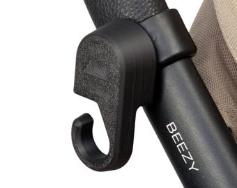 Gancio per borsa per Cybex Priam, Balios e Mios | Accessorio gancio per passeggino | Bioplastica nera | Supporto universale | Bucher-Werk