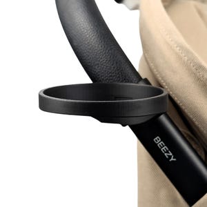 Drink holder for Cybex Priam, Balios & Mios | Coffee to go holder Bucher Go | Minimalist cup holder black | Bio-plastic