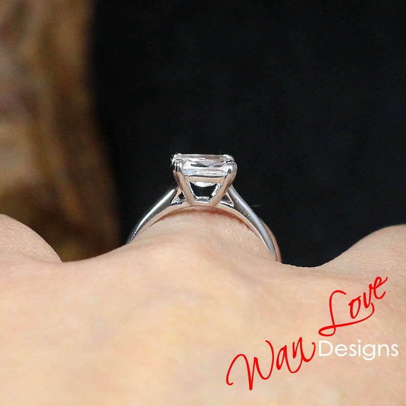 Aquamarine Spinel East West Engagement Ring,Solitaire,2ct,8x6mm,14k 18k White Yellow Rose Gold,Platinum,Custom,Weddin,Anniversary
