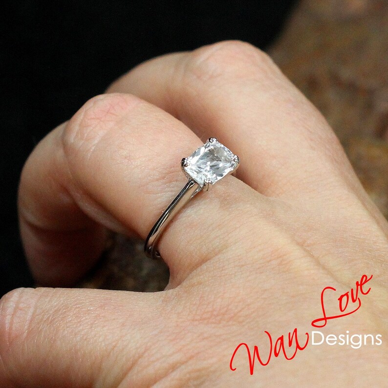 Aquamarine Spinel East West Engagement Ring,Solitaire,2ct,8x6mm,14k 18k White Yellow Rose Gold,Platinum,Custom,Weddin,Anniversary
