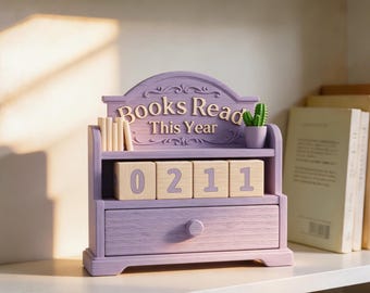 Rastreador de libros impreso en 3D con almacenamiento de dados y decoración, regalo para lectores