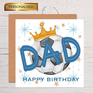 Personalised Birthday Card for Dad: Custom Message, Kraft Envelope