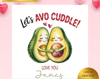 Personalised Avocado Anniversary Card - Funny Foodie Anniversary Gift