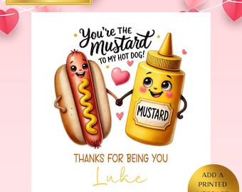 Personalized Hot Dog Anniversary Card – Foodie Love Note