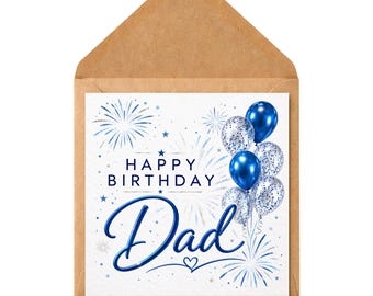 Gepersonaliseerde verjaardagskaart voor papa – stoer, leuk ontwerp