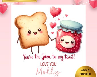Personalized Anniversary Card – Funny Jam and Toast Design