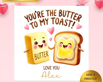 Personalised Anniversary Card – Butter Toast Design