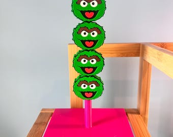 3D Sesame Friends Straw Toppers: Festive Drink Decor