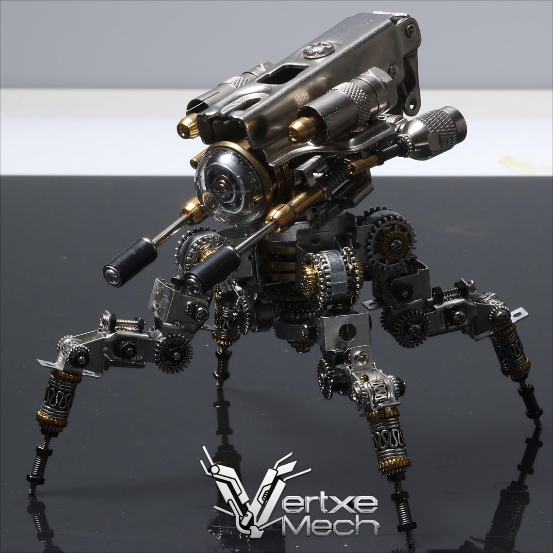 Steampunk Mecha Model, Articulated Spider Tank Figurine With Moving ...