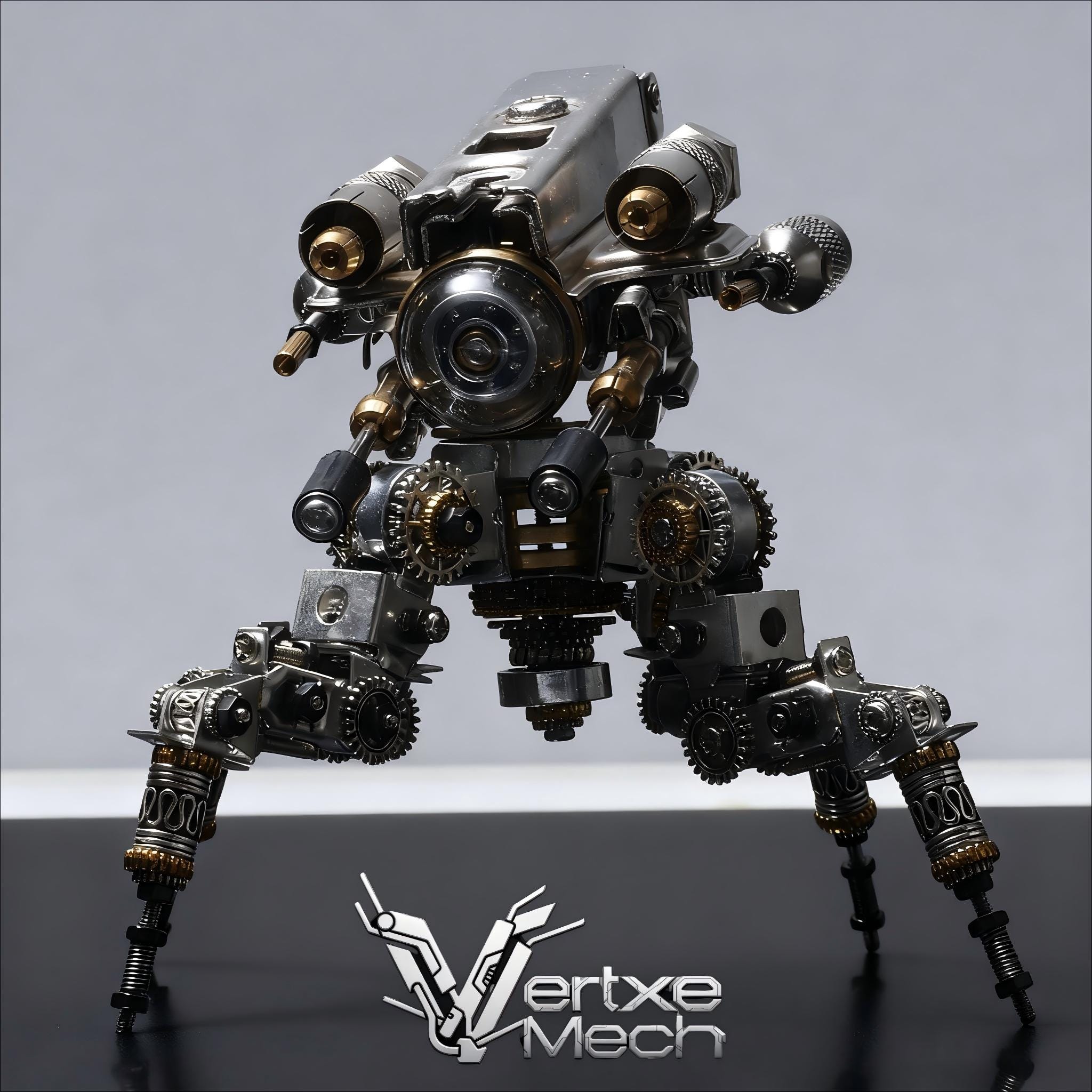 Steampunk Mecha Model, Articulated Spider Tank Figurine With Moving ...