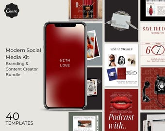 Fashion Instagram Templates | Canva Social Media Kit | Bold Minimalist Aesthetic | Luxury Lifestyle Branding | Creative Content Pack