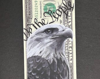 Angel Love 1 Dollar Bill Original Painting US Blood Money - Etsy
