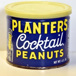 Vintage 1960s Planters Peanuts Tin Can: Collectible Advertising Americana