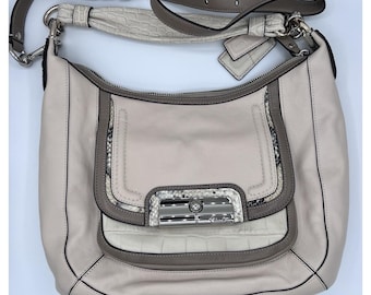 Vintage Coach 16803 Kristin Spectator Leather Hobo Bag  w/ Handle & Crossbody