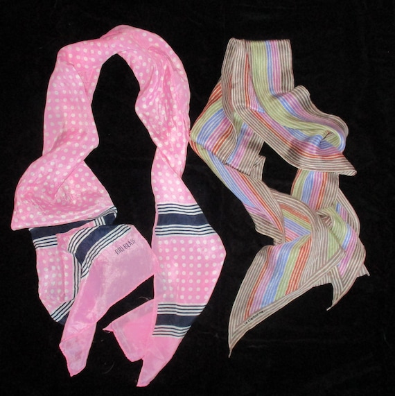 Vintage Scarves - Bill Blass Pink Silk Scarf, Liz