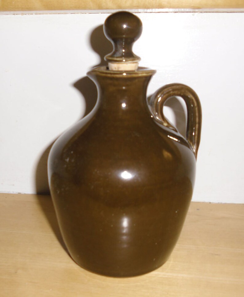 Vintage Stoneware Jug Crock Govancroft Pottery Little Brown Etsy