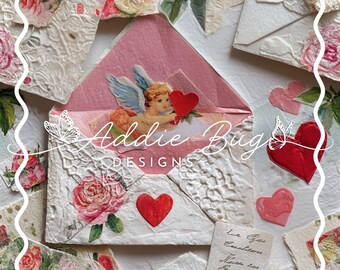 Valentines Cupid Envelopes – 3D Embroidered Fabric File (JPEG)