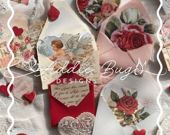 Valentines Paper Collage – 3D Fabric File (JPEG)