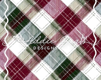 Christmas Plaid Pattern – Seamless Fabric File (Digital Download)