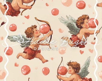 Bubblegum Cupids – Illustrated Fabric File (JPEG)