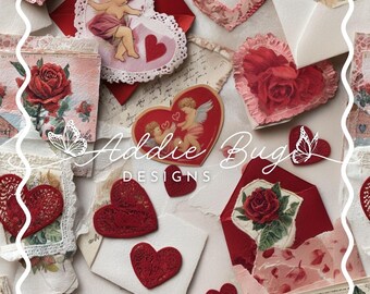 Valentines Day Collage – 3D Embroidered Fabric File (JPEG)