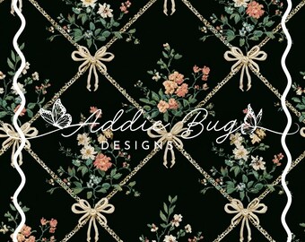 Black Valentines Trellis – Embroidered Fabric File (JPEG)