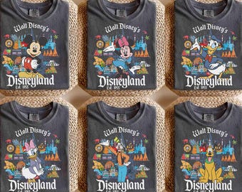 Walt Disney's Disneyland All Characters Shirt, Disneyland Shirt, Personalized Disney Tee, Disney Family Trip Shirt, Mickey and Friends
