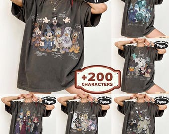 Personalized Comfort Colors Disney Halloween Signatures Shirt, Mickey's Not So Scary Halloween Party 2026 Group Trip Shirt, Trick Or Treat