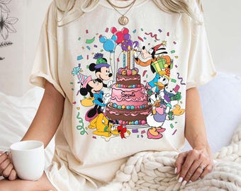 Disney Birthday Party Mickey and Friends Custom Shirt, Mickey Birthday Shirt, Disneyland Trip, Magic Kingdom, Personalized Kid Toddler