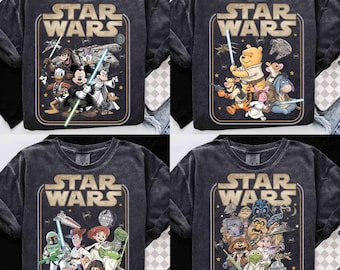 Disney Star Wars Shirt, May the Force Be With You T-Shirt, Mickey Minnie Winnie Pooh Jedi Mashup, Galaxy's Edge Tee, Disney Family Trip