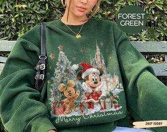 Comfort Colors® Vintage Merry Christmas Mickey and Friends Shirt, Disney Christmas, Mickeys Very Merry Christmas Party, Disneyland Christmas