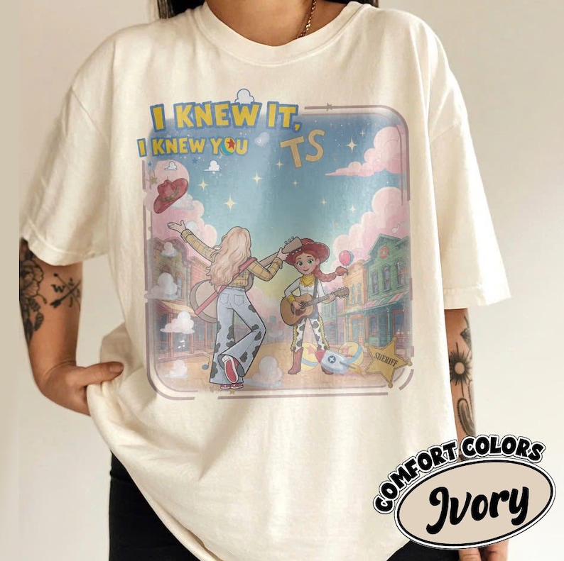 Comfort Color® TS Jessie Cow Girl Tank Top, Toy Story 5 I Knew It I Knew You Shirt, WDW Disneyland Girls Trip Tee image 1