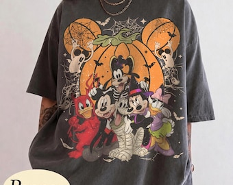 Disney Halloween Pumpkin Shirt, Mickey And Friends Trick Or Treat Tee, Vintage Mickey Mouse Spooky Season, Family Matching Vacation 2026