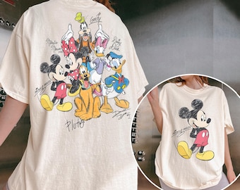 Mickey Signatures Shirt, Cute Mickey Shirts, Retro Mickey T-shirt, Mouse Shirt, Family Vacation Tshirt, Family Trip, Mickey Lover Gift