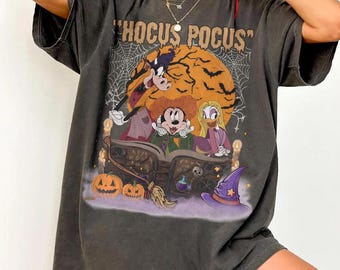 Hocus Pocus Disney Shirt, Funny Minnie Daisy Goofy Sanderson Sisters Halloween Tee