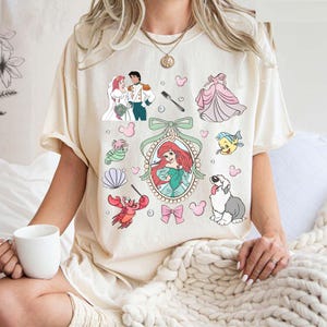 Disney Ariel Princess Comfort Color Shirt, Retro Ariel The Little Mermaid Shirt, Disney Trip T-Shirt, Disney Princess image 1