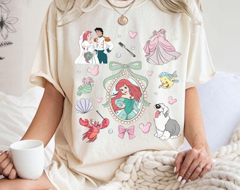 Disney Ariel Princess Comfort Color Shirt, Retro Ariel The Little Mermaid Shirt,  Disney Trip T-Shirt, Disney Princess