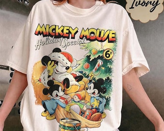 Comfort Colors® Retro Disney Christmas Shirts, Mickey's Very Merry Christmas , Magic Kingdom Christmas Shirt, Disney Christmas Holiday Shirt