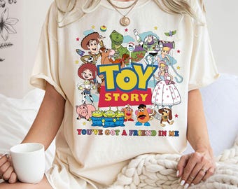 Retro You've Got A Friend In Me Toy Story Comfort Colors Shirt, Toy Story Shirt, Disney Pixar Shirt, Woody Buzz Toy Story Party Shirt