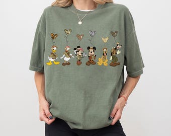 Mickey And Friends Leopard Balloon Animal Kingdom Shirt, Vintage Safari Mode Tee, 2026 Family Trip, Magic Kingdom, Mickey and Friends Shirt