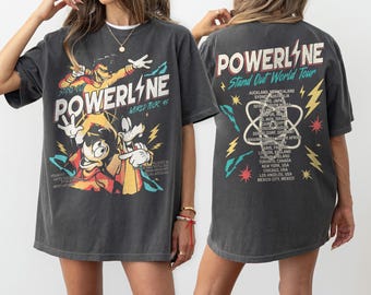 Vintage Disney A Goofy Movie Powerline Stand Out World Tour T- Shirt, Disneyland Family Matching Tee, Magic Kingdom WDW Birthday 2026 Gift