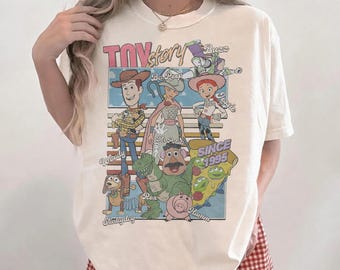 Toy Story 1995 Shirt, Woody Buzz Lightyear Jessie Comfort Color Tee, Disney Pixar Vintage Retro T-Shirt Men Women Est 1995