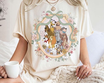 Coquette Bows Disney Dogs Shirt, Retro Disney Dog Tee, Lady and the Tramp Shirt, Pluto Disney Puppy Tee, Disney Pet Lovers Shirt