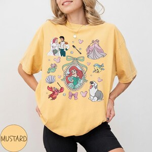 Disney Ariel Princess Comfort Color Shirt, Retro Ariel The Little Mermaid Shirt, Disney Trip T-Shirt, Disney Princess image 3