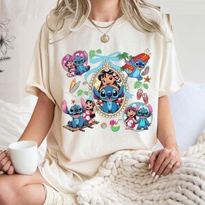 Coquette Bow Lilo And Stitch Shirt, Cute Disney Shirt, Disneyland Trip Shirt, Shirt For Women, Disney Trip T-Shirt, Best Shirt For Kid image 1