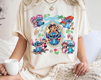 Coquette Bow Lilo And Stitch Shirt, Cute Disney Shirt, Disneyland Trip Shirt, Shirt For Women, Disney Trip T-Shirt, Best Shirt For Kid